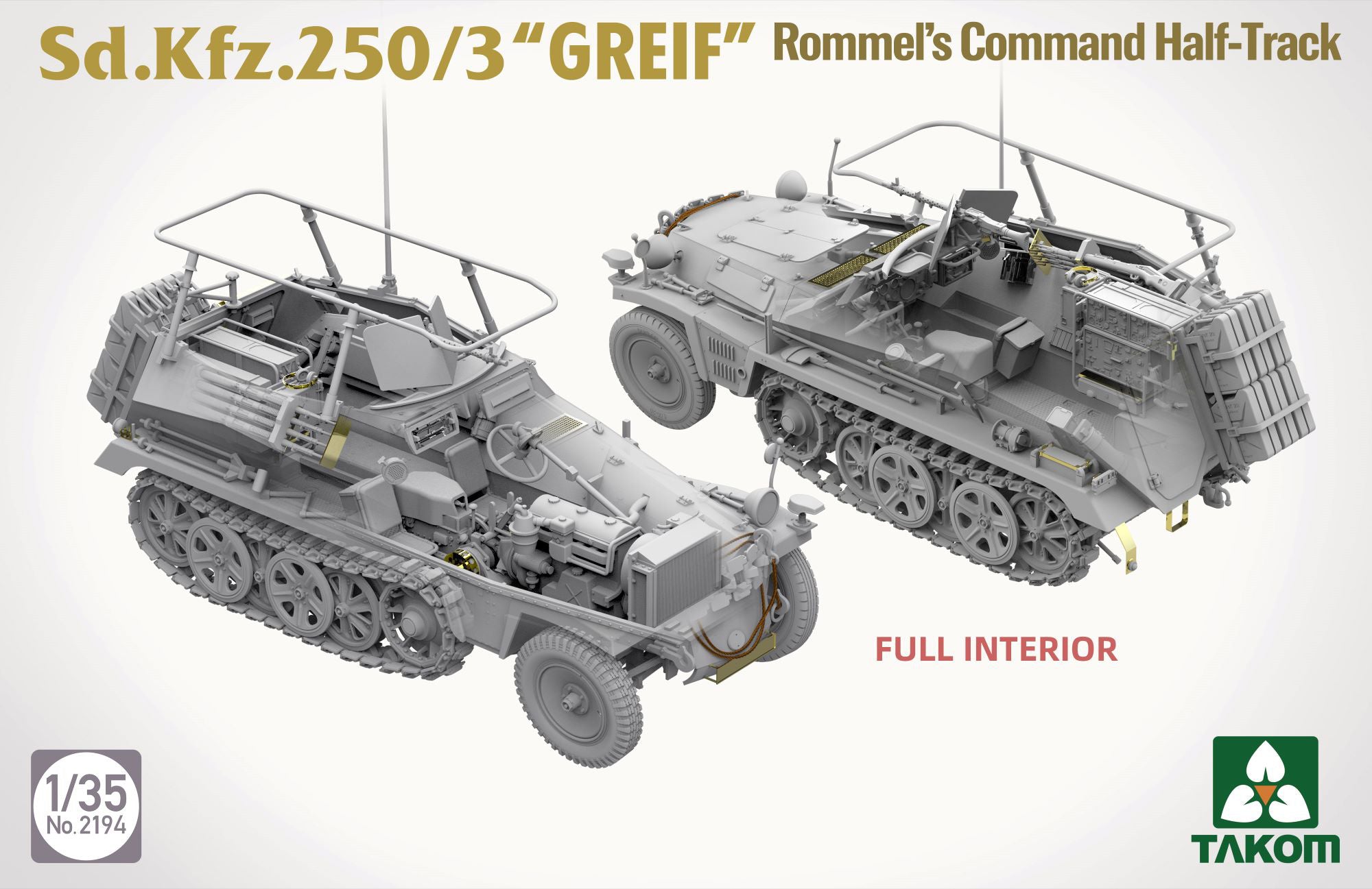 Takom: 1/35 Sd.Kfz.250/3 “GREIF” Rommel’s Command Half-Track