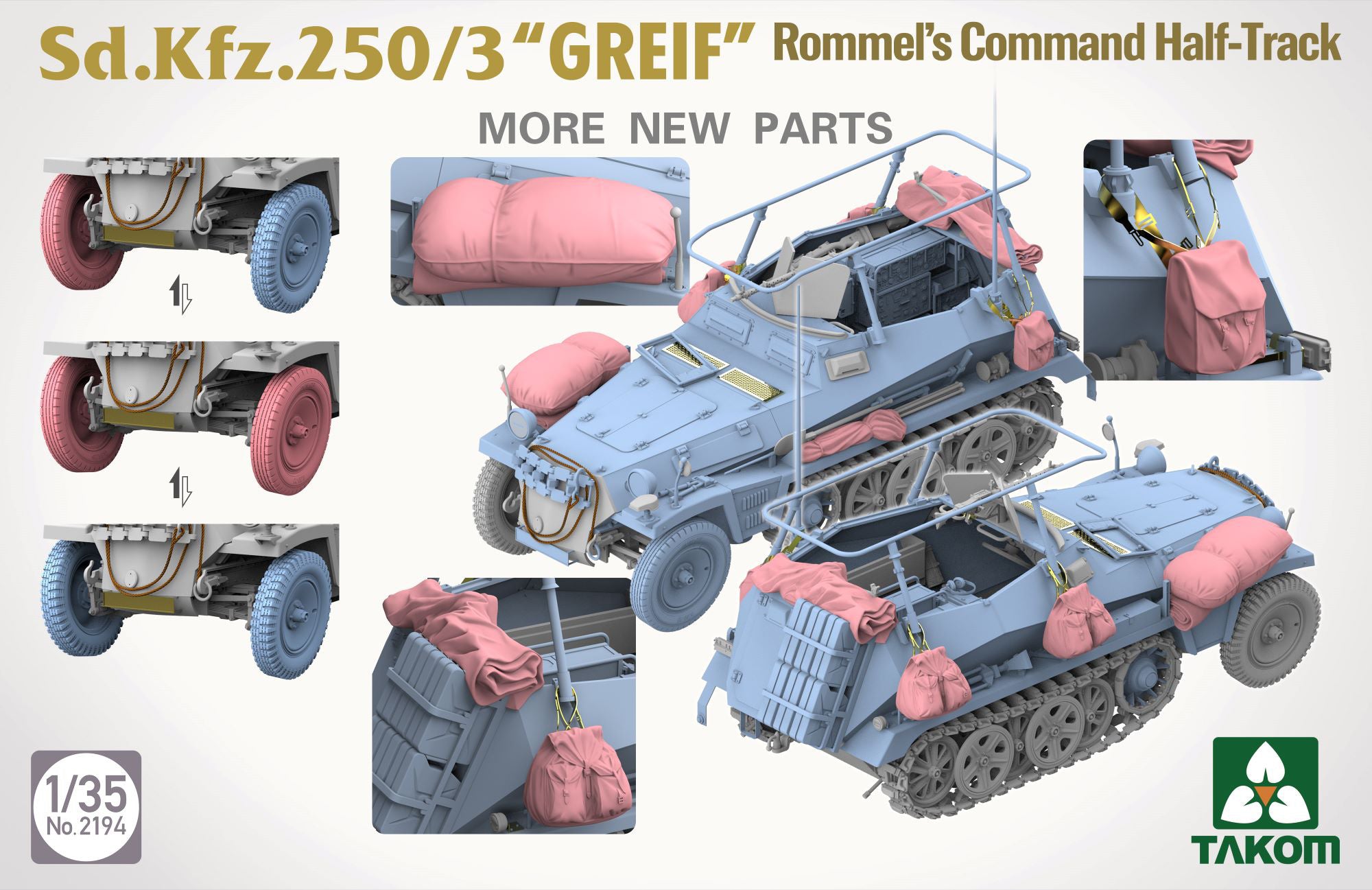 Takom: 1/35 Sd.Kfz.250/3 “GREIF” Rommel’s Command Half-Track