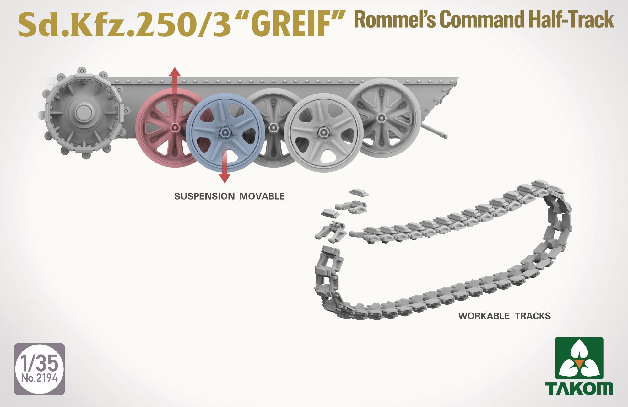 Takom: 1/35 Sd.Kfz.250/3 “GREIF” Rommel’s Command Half-Track