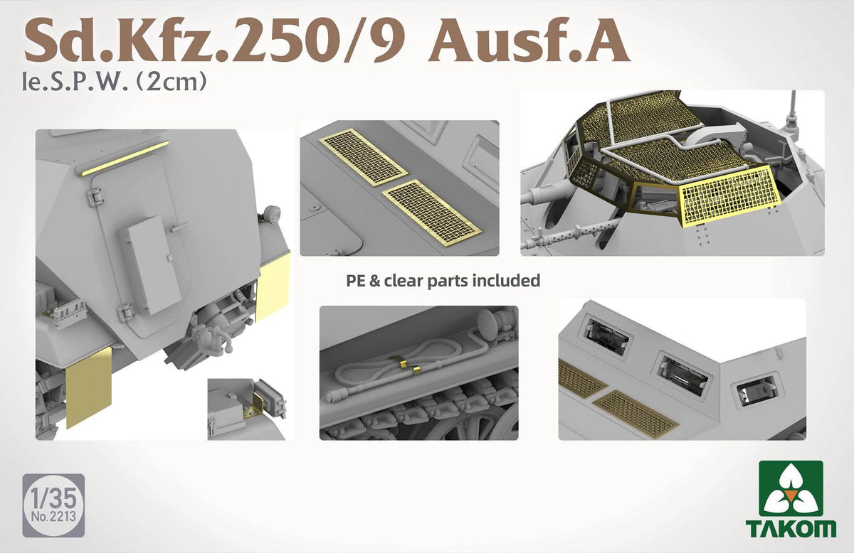 Takom: 1/35 Sd.Kfz. 250/9 Ausf. A le.S.P.W. (2 cm)