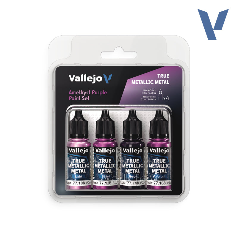 Vallejo True Metallic Metal: Amethyst Purple Paint Set