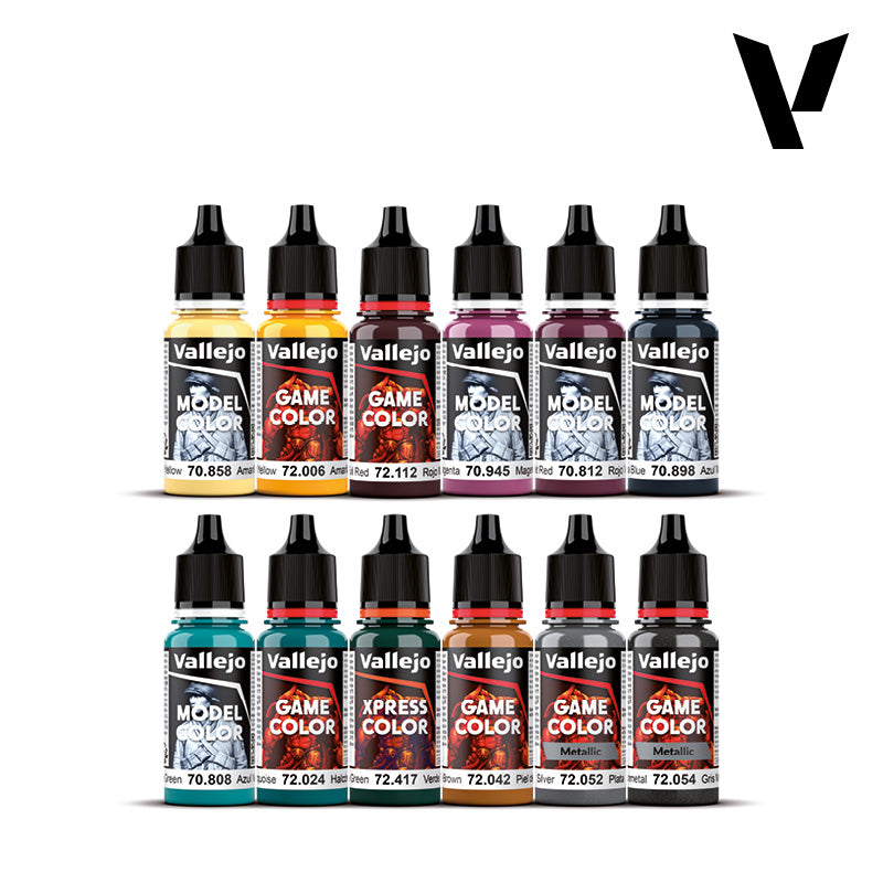 Vallejo: Squidmar Miniatures Dark Future Paint Set (12 Colors + Miniature)