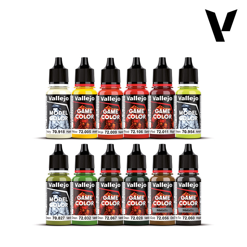 Vallejo: Squidmar Miniatures Fantasy Paint Set (12 Colors + Miniature)