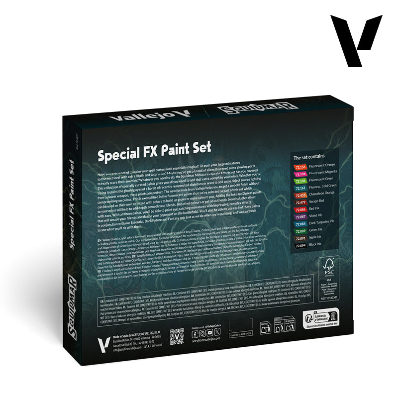 Vallejo: Squidmar Miniatures Special FX Paint Set (12 Colors)
