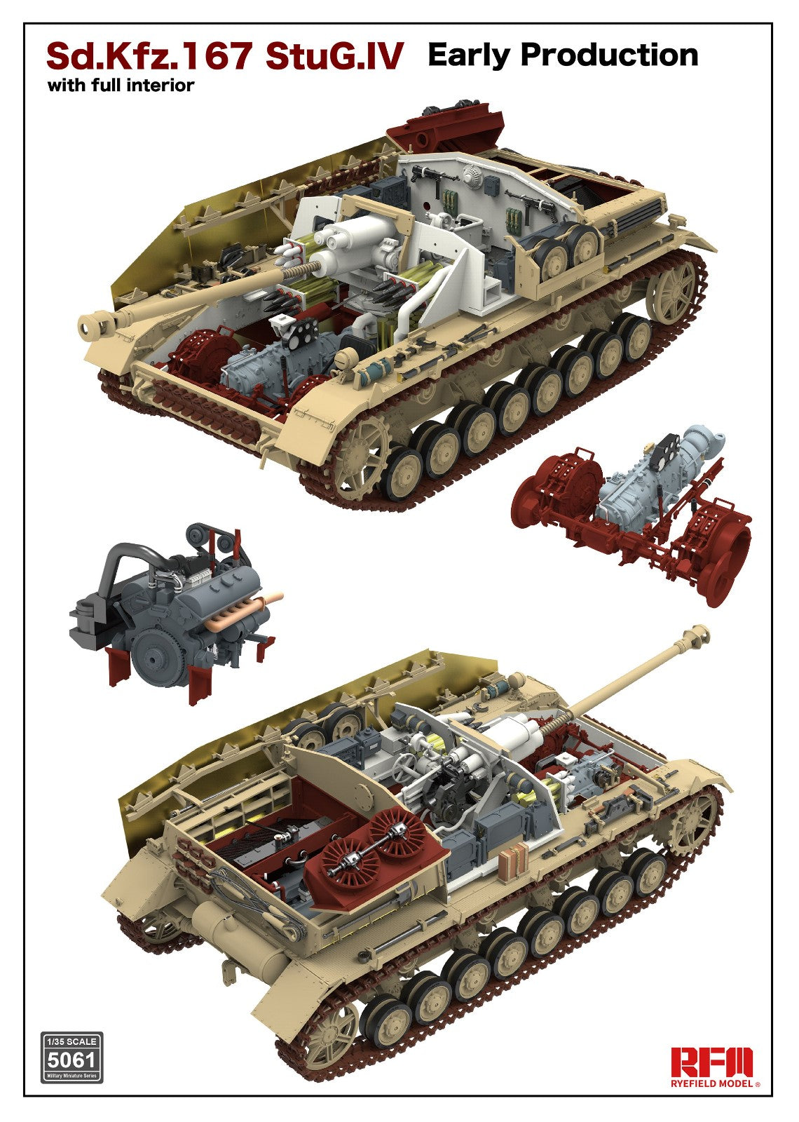 RFM: 1/35 Sd.Kfz.167 StuG.IV Early Production w/Full Interior & Workable Track Links