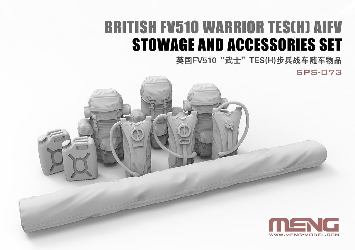 Meng: 1/35 British FV510 Warrior TES(H) AIFV Stowage And Accessories Set (RESIN)