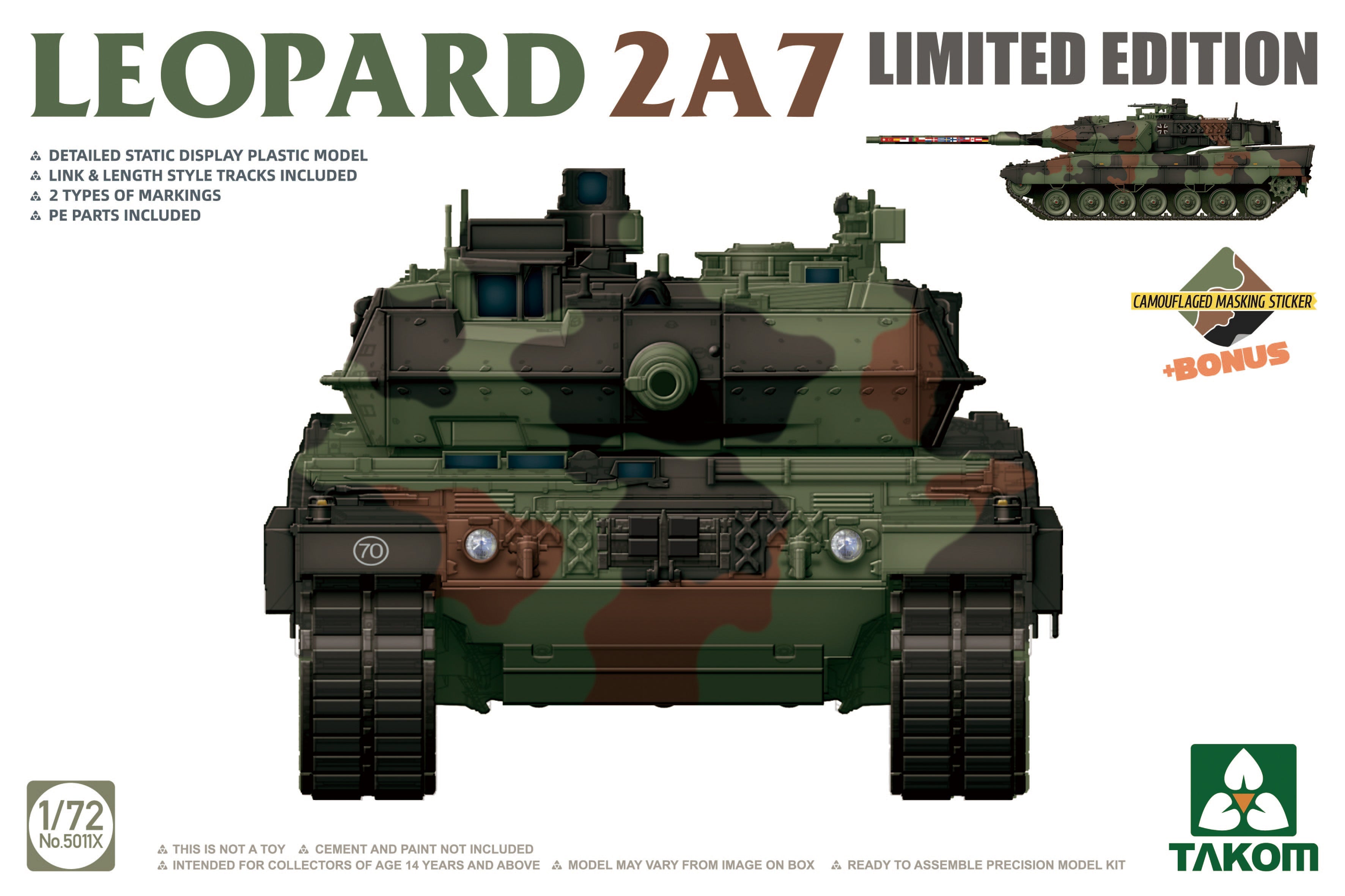 Takom: 1/72 Leopard 2A7