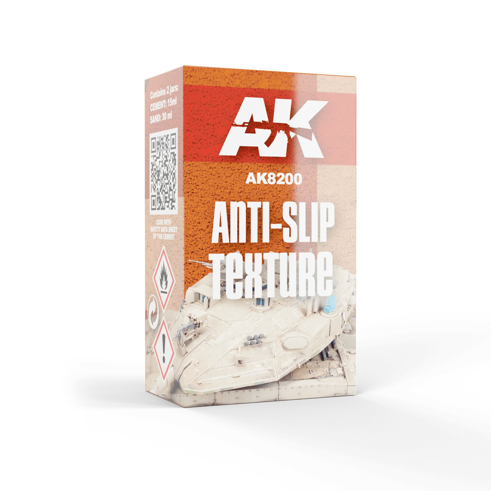 AK8200: Anti-Slip Texture, (30mL & 15mL - 2 Jars)