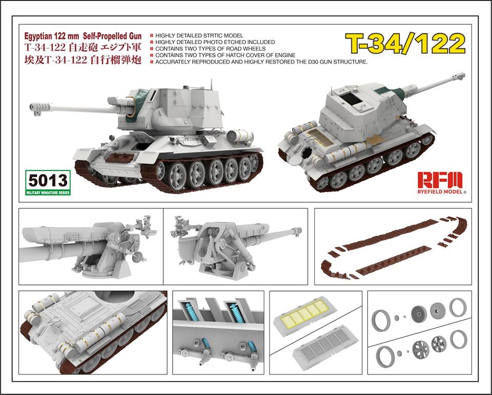 RFM: 1/35 T34/122 Egyptian 122 mm Self Propelled Gun