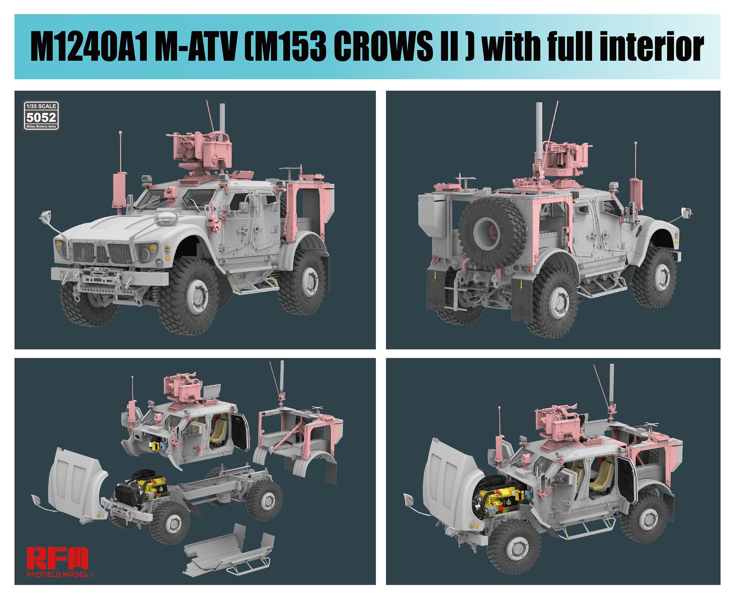 RFM: 1/35 M1240A1 M-ATV (M153 CROWS II), Full Interior