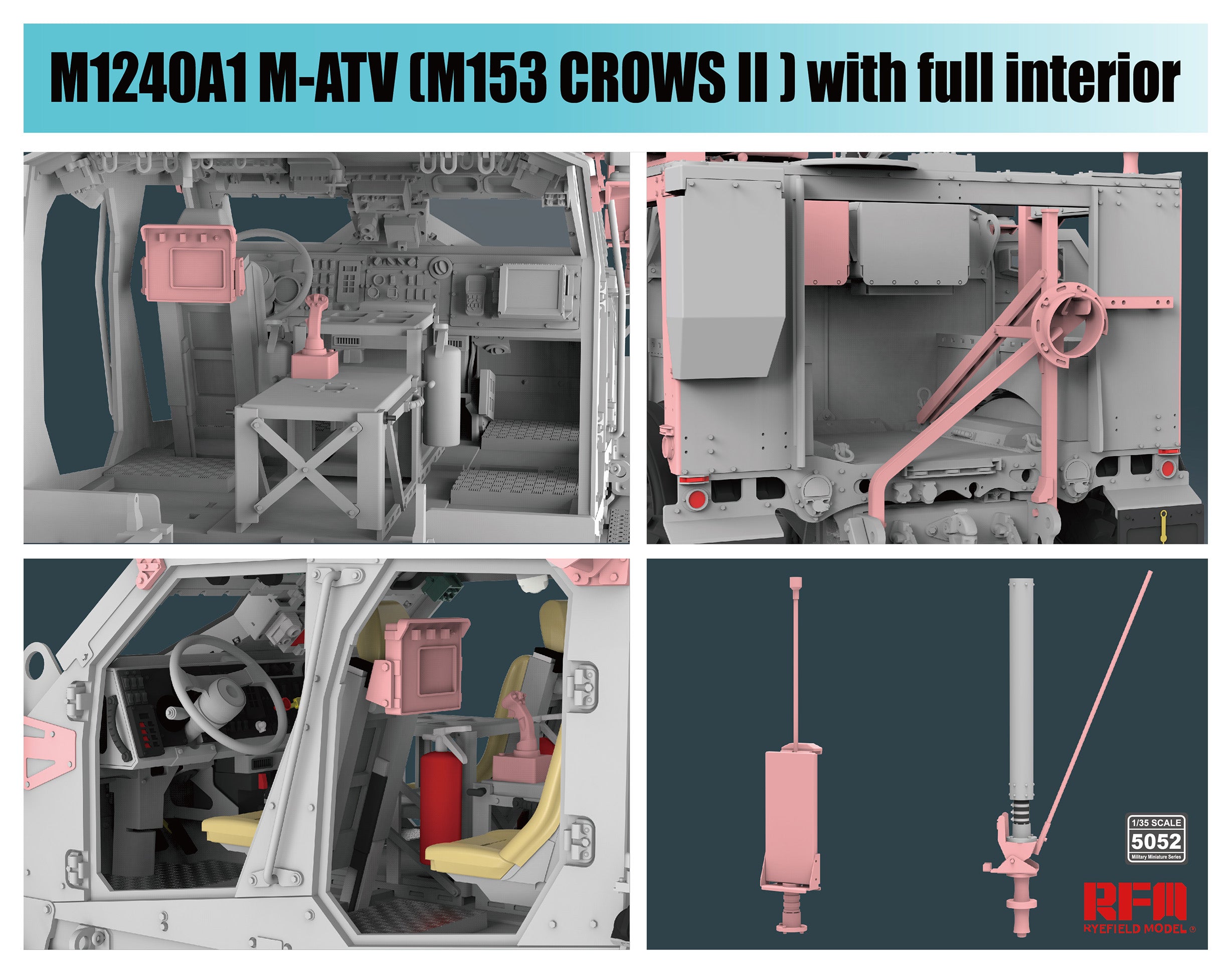 RFM: 1/35 M1240A1 M-ATV (M153 CROWS II), Full Interior