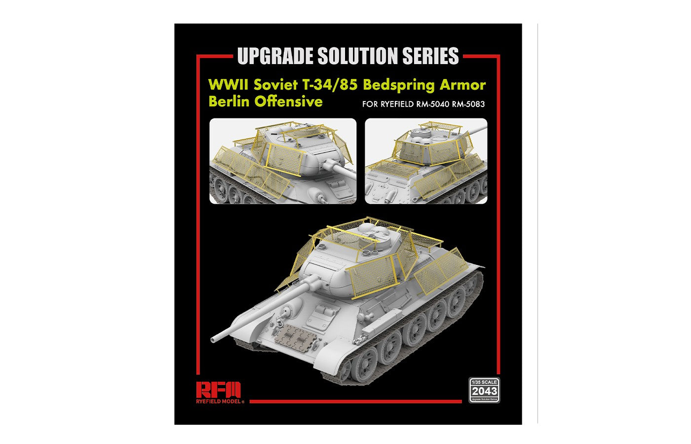 RFM: 1/35 T-34/85 Bedspring Armor (Berlin Offensive) for RFM 5083 Upgrade Kit