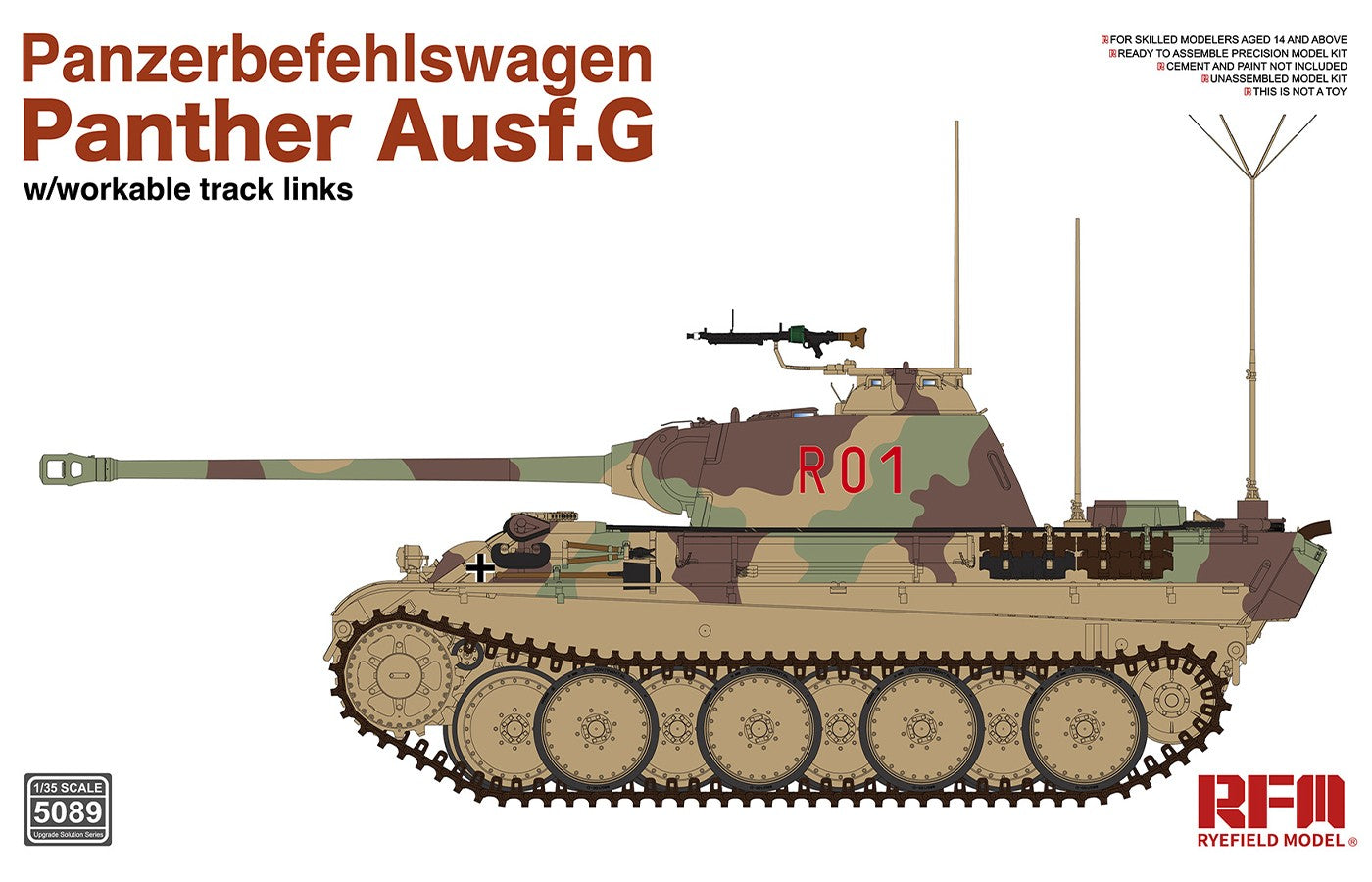 RFM: 1/35 Panther Ausf.G Panzerbefehlswagen w/Workable Track Links