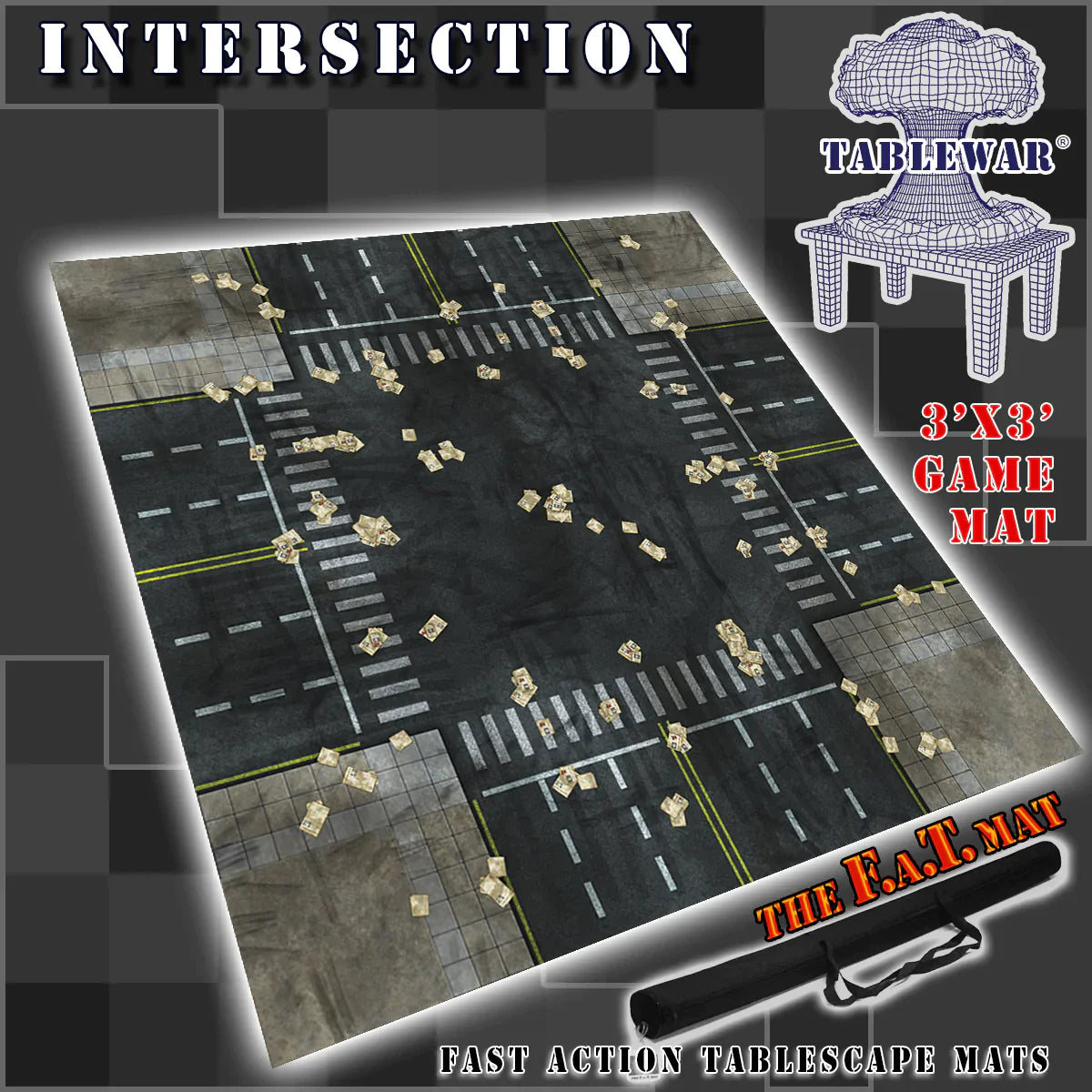 F.A.T. Mats: Intersection 3x3 Gaming Mat