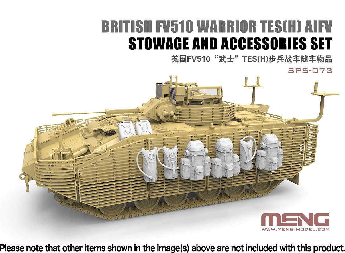 Meng: 1/35 British FV510 Warrior TES(H) AIFV Stowage And Accessories Set (RESIN)