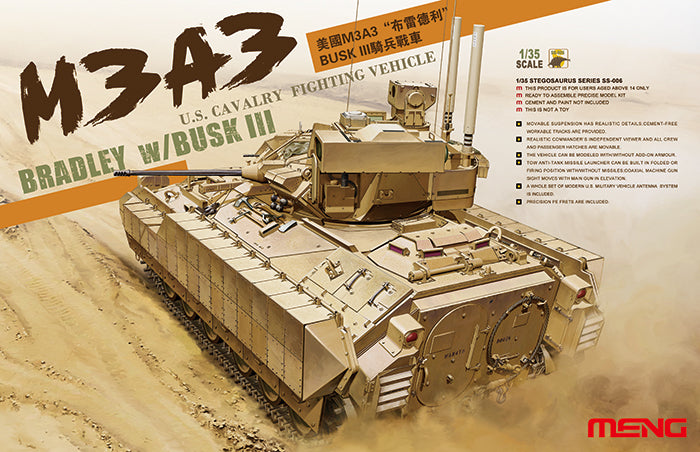 Meng: 1/35 US Cavarly Fighting Vehicle M3A3 BRADLEY w/BUSK III