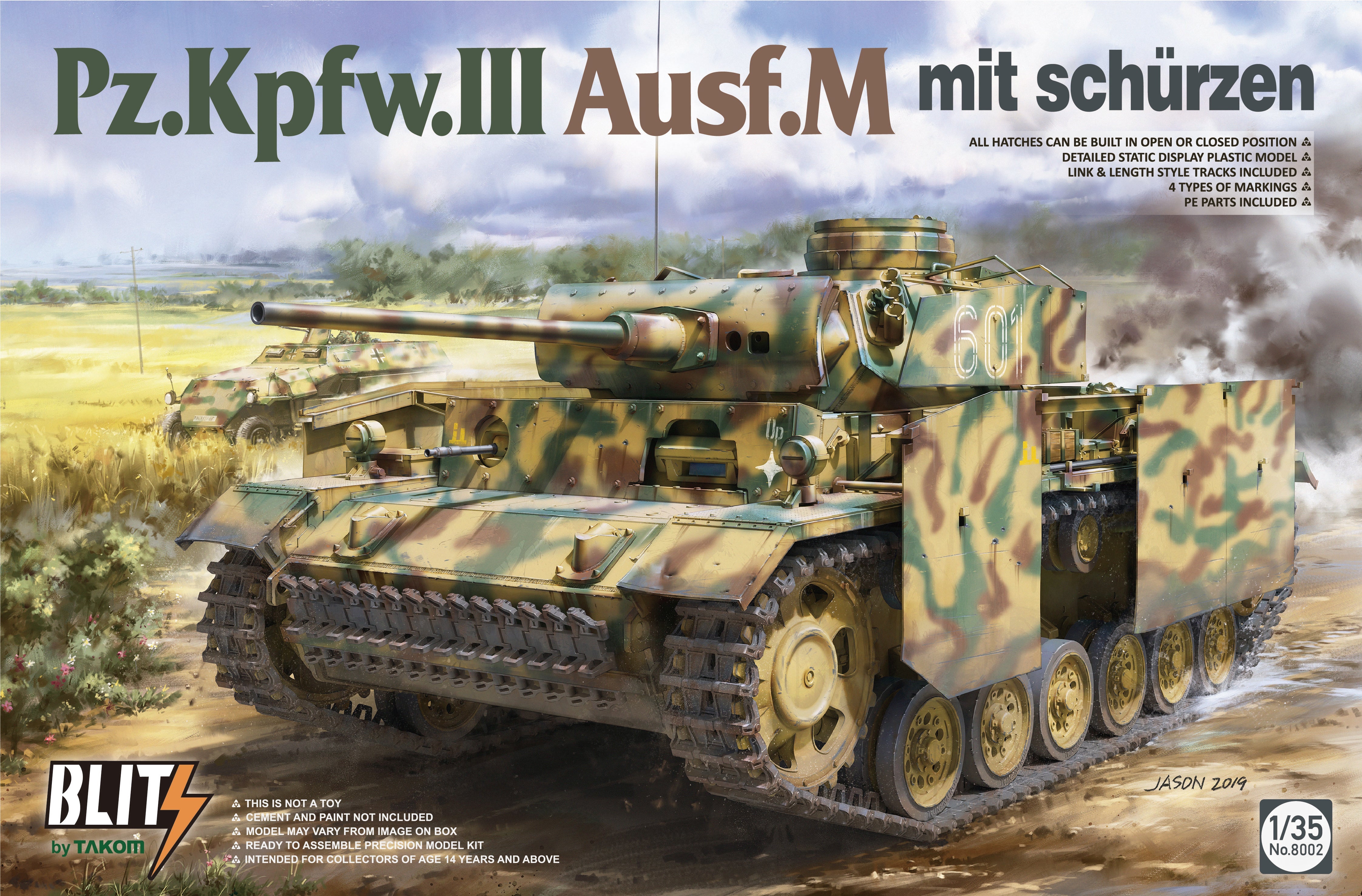 Takom: 1/35 Pz.Kpfw.III Ausf.M Mit Schurzen