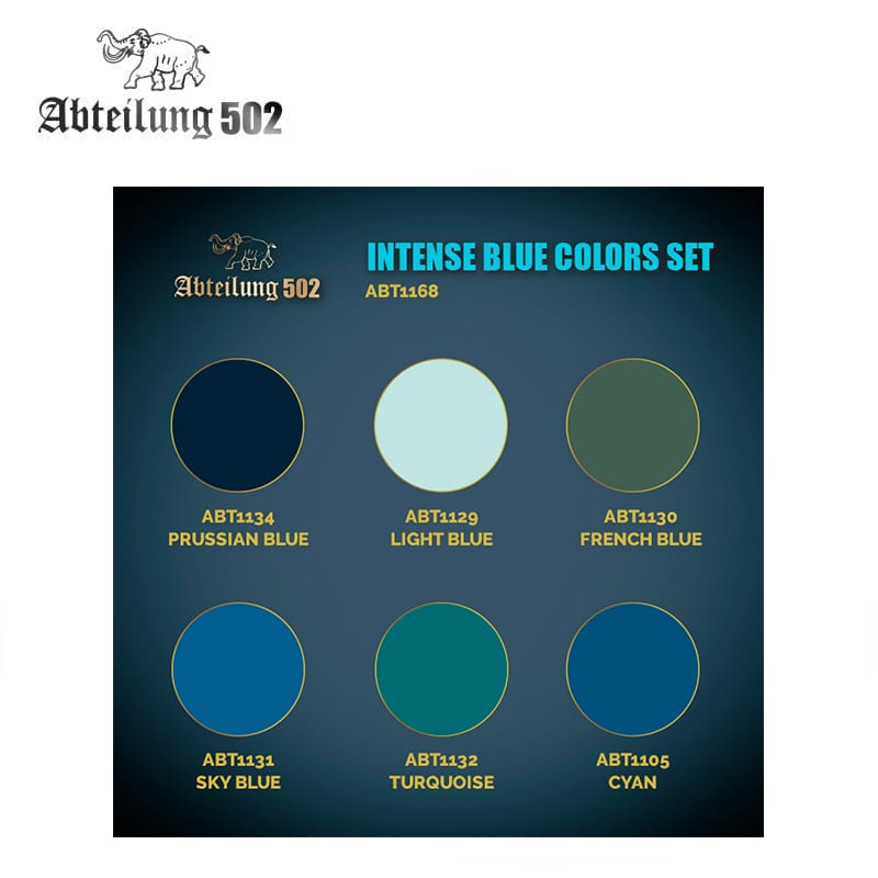 Abteilung 502 High Quality Dense Acrylic: Intense Blue Colors Set