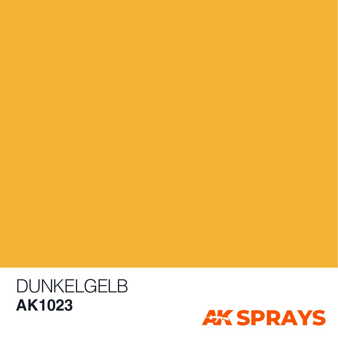 AK1023: Dunkelgelb Yellow Spray Paint (150mL)