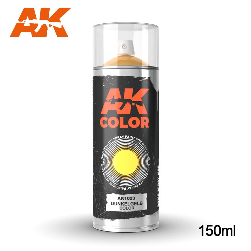AK1023: Dunkelgelb Yellow Spray Paint (150mL)