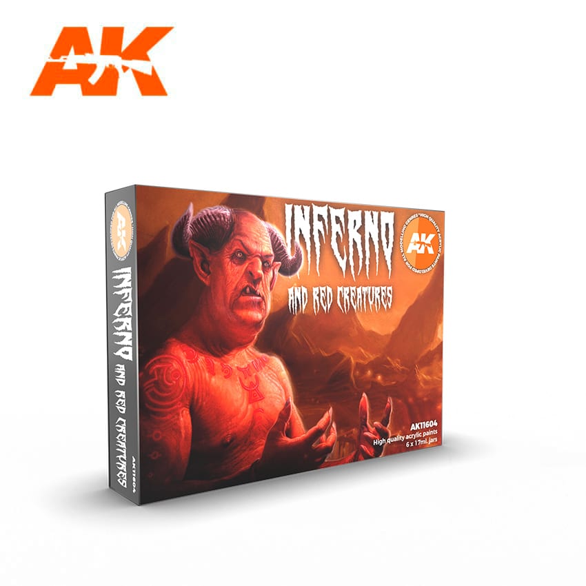AK11604: Inferno and Red Models Paint Set