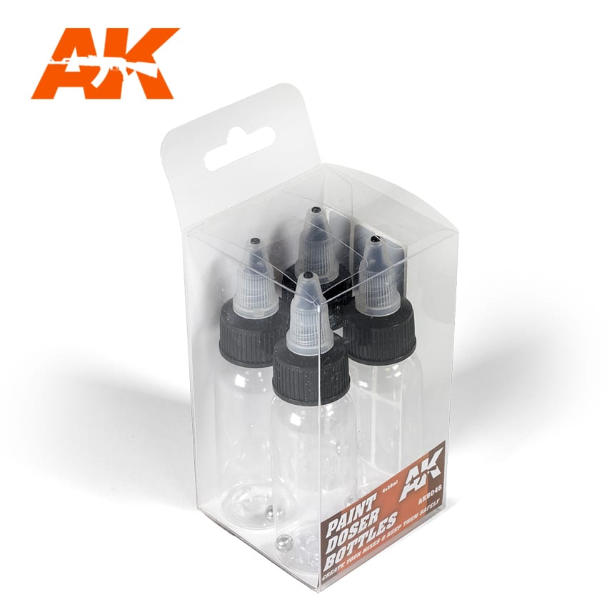 AK: Empty Paint Doser Bottles (4 Pcs)