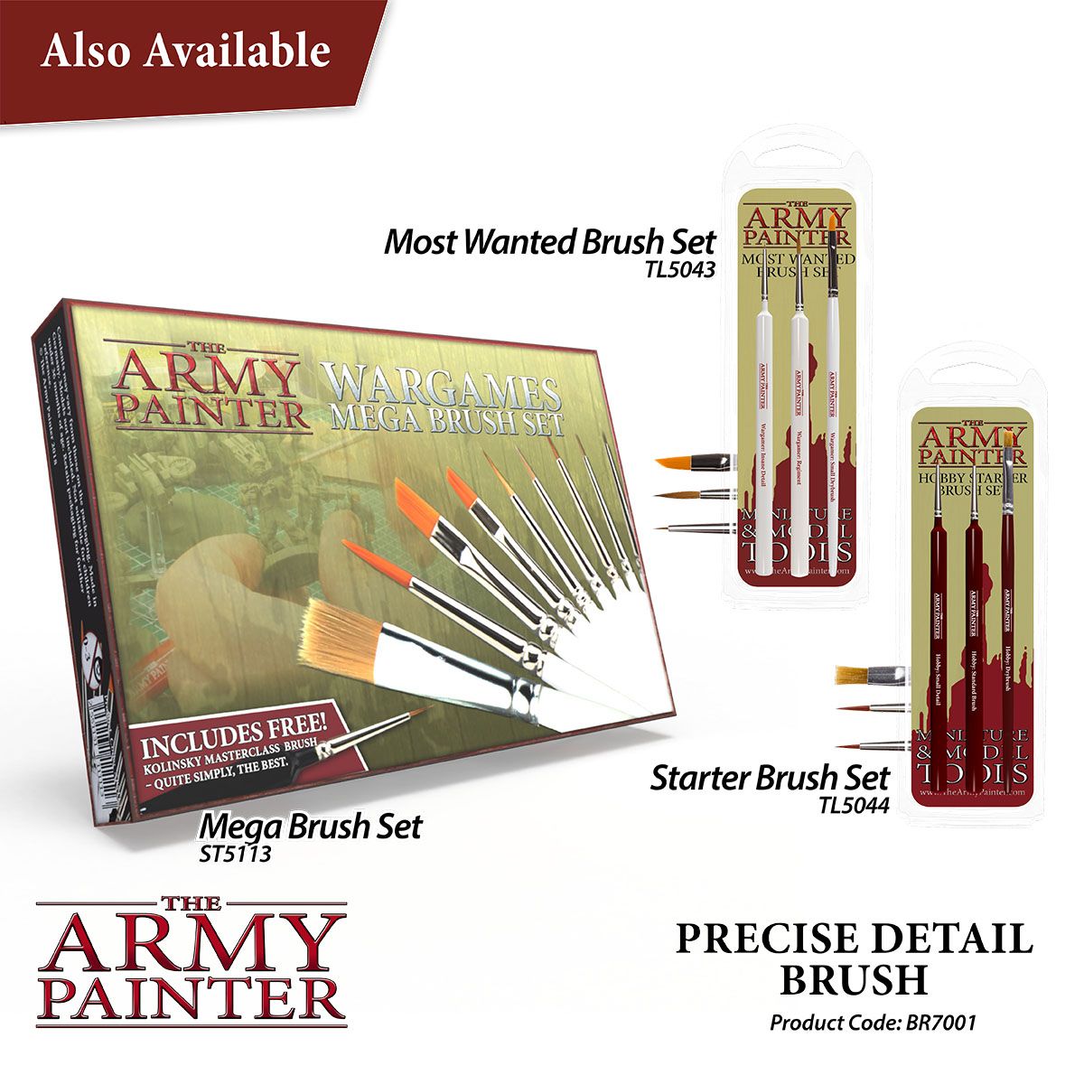 Army Painter Wargamer & Hobby Brushes