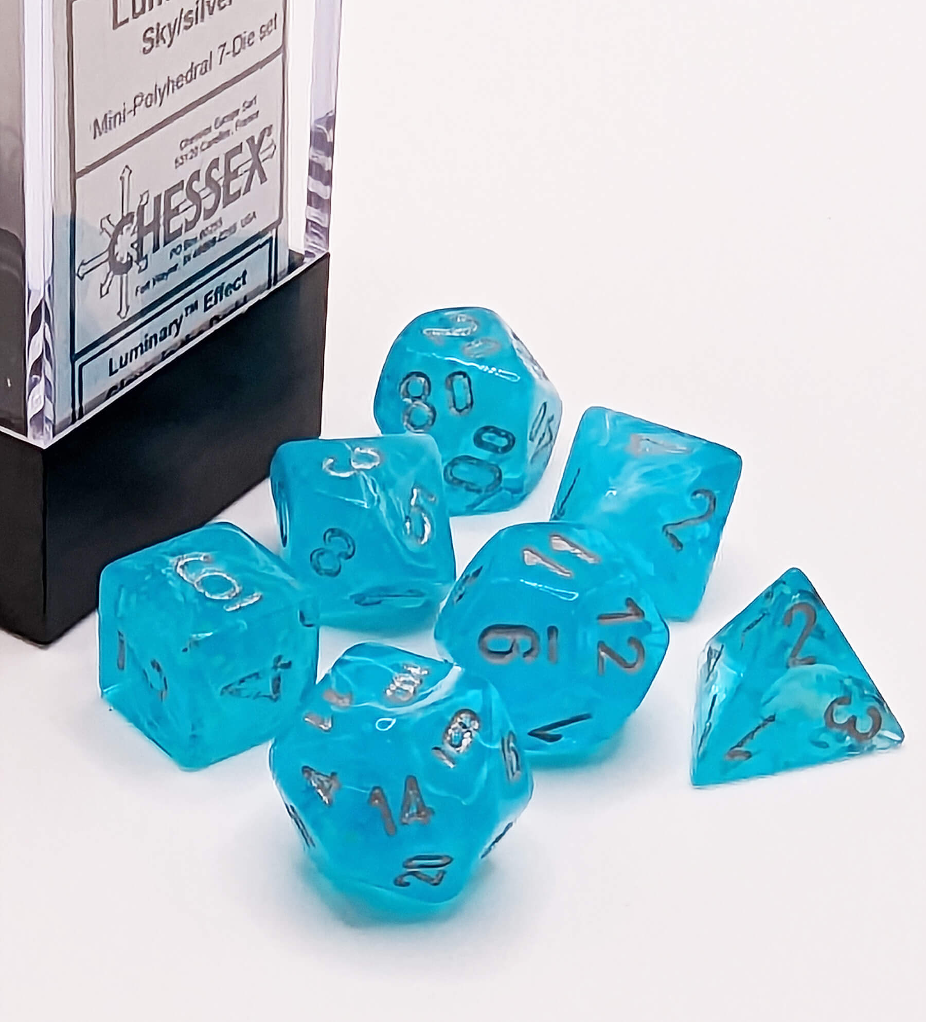 Chessex Mini Dice Series 2 (Luminary Sky With Silver) | 10mm TTRPG Dice Set CHX20566