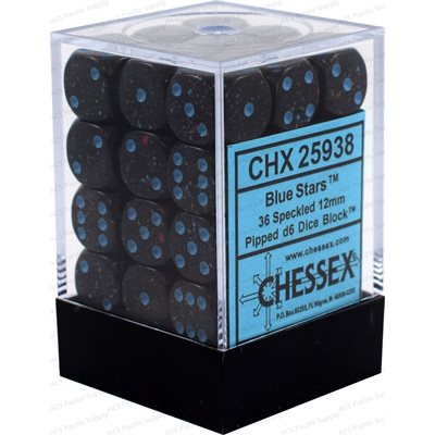 Chessex Dice: Speckled Blue Stars 36D6