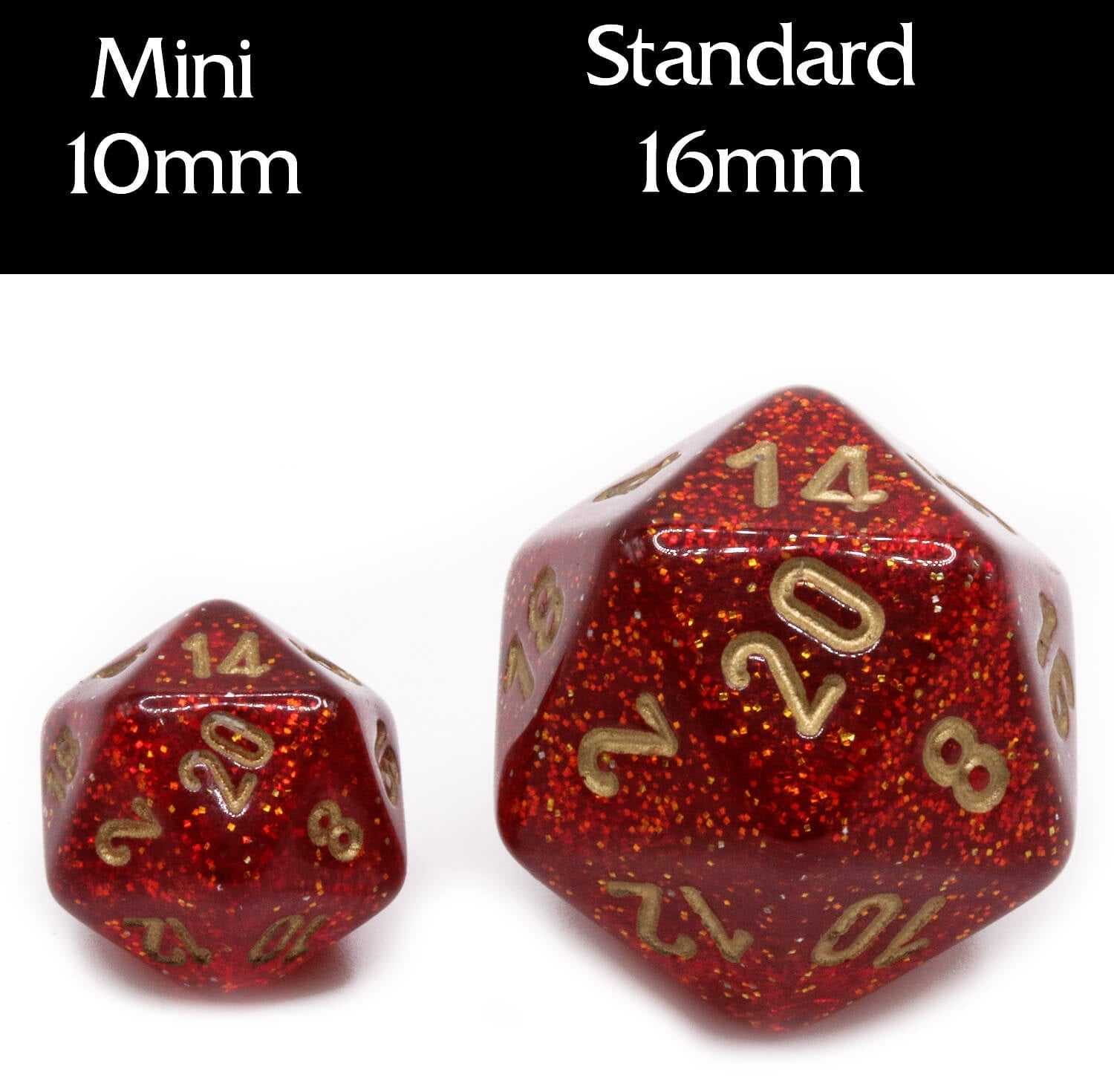 Chessex Mini Dice Series 2 (Lustrous Gold With Silver) | 10mm TTRPG Dice Set CHX20493