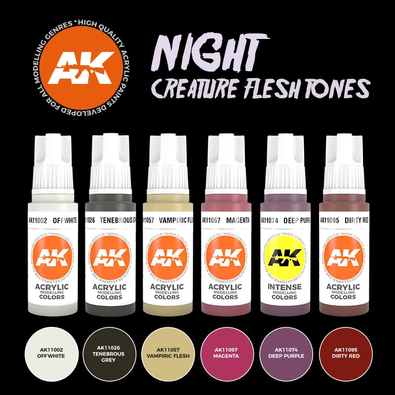 AK11602: Night Creature Fleshtones Paint Set