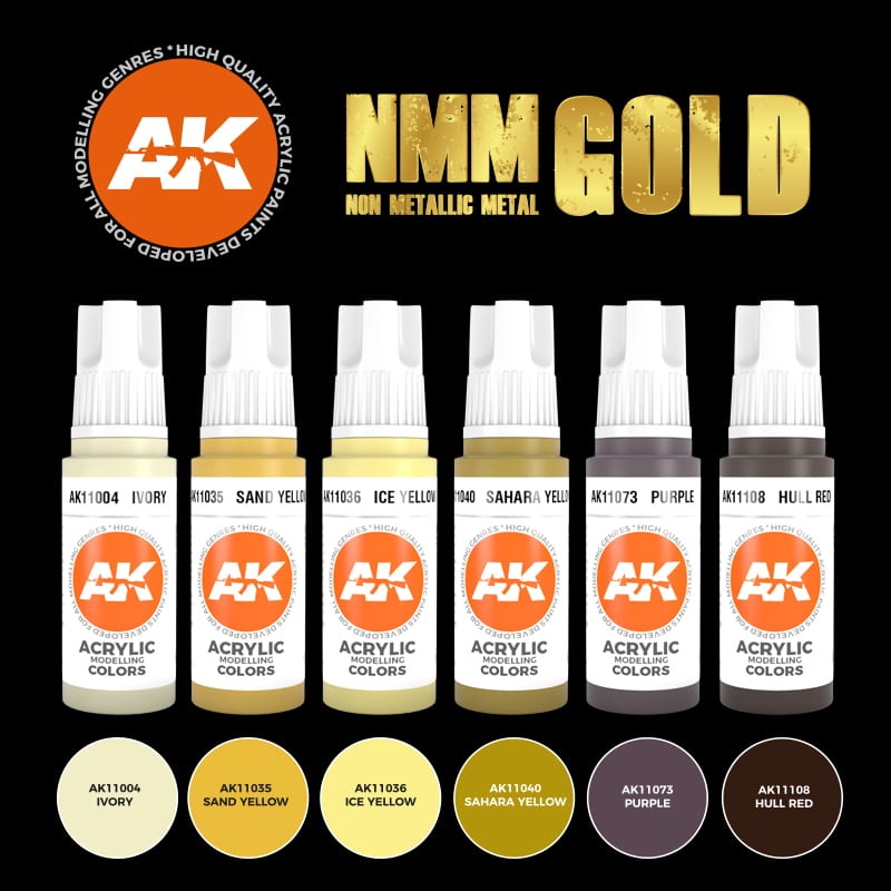 AK11606: NMM Gold Paint Set