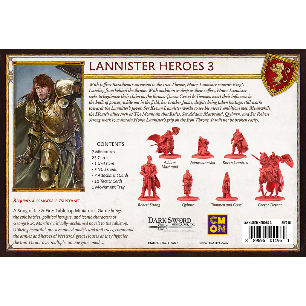 A Song of Ice and Fire - House Lannister: Heroes 3